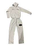 Gwomè Hommè Signature Footprint Tracksuit – Gray