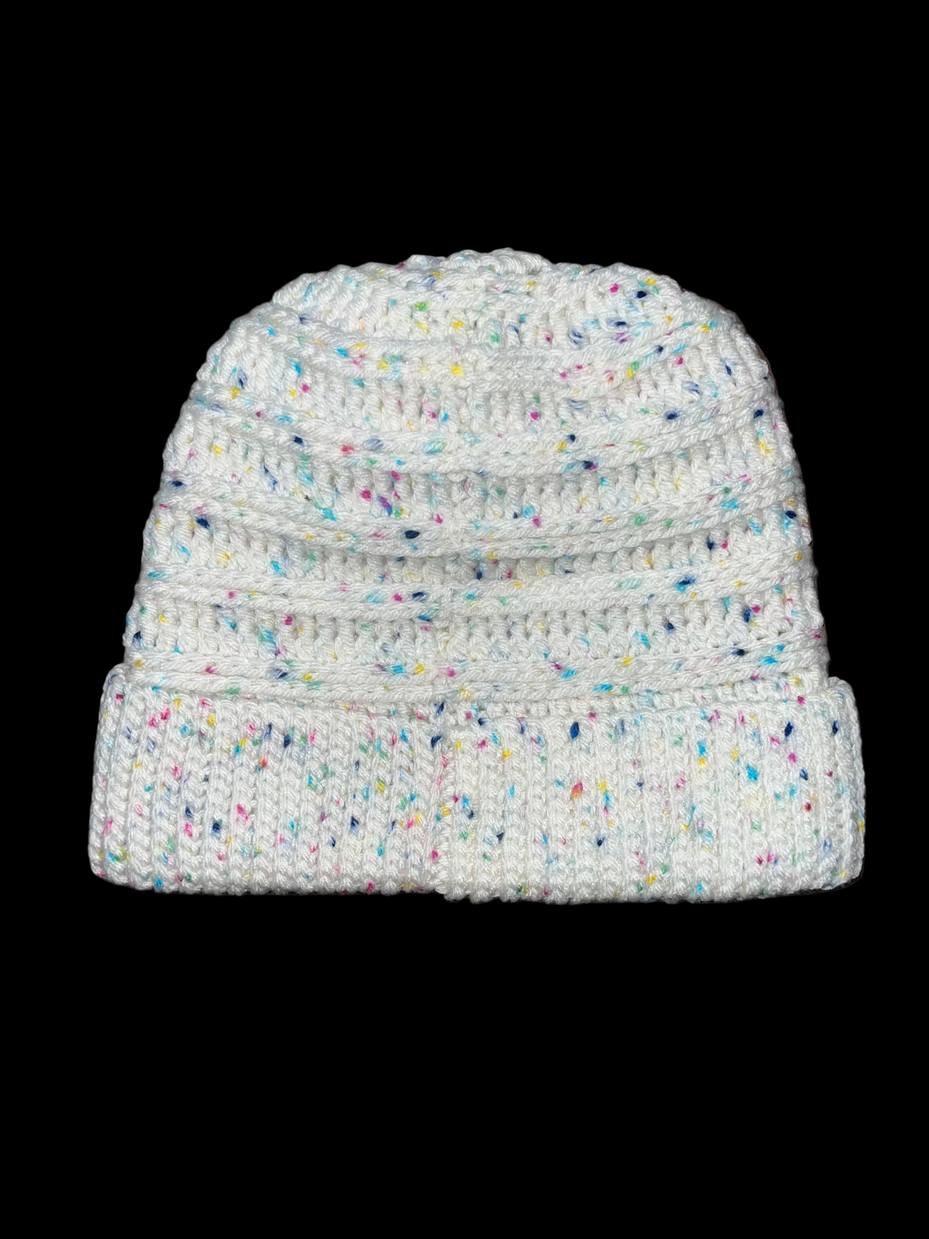 “Frosted Confetti” Crochet Beanie – One of One