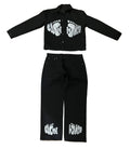 Gwomè Hommè Signature Footprint jean Two-Piece Set