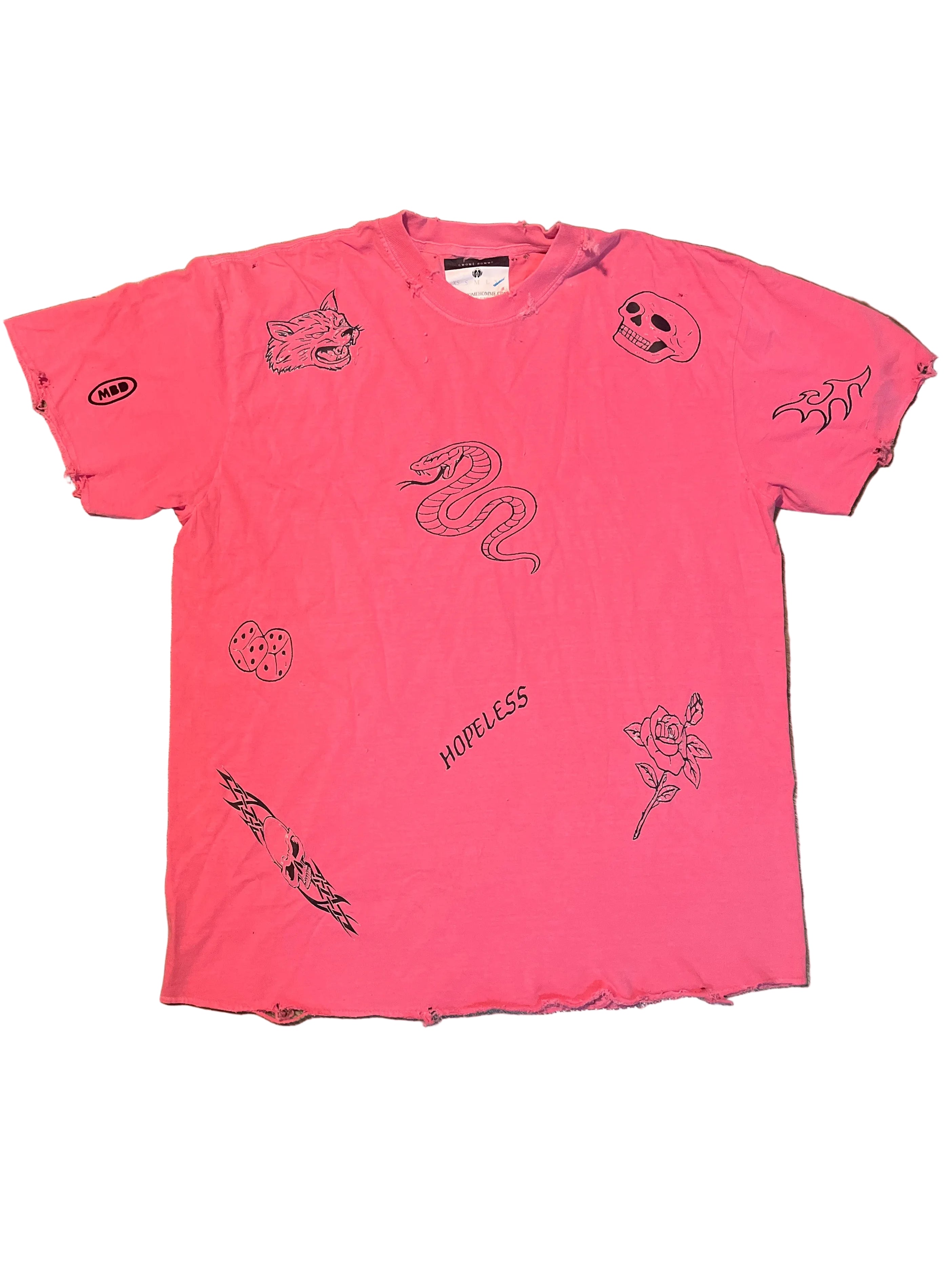 Raspberry Chaos Vintage Distressed Graphic Tee