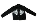 Gwomè Hommè Footprint Black/ Gray Jean Jacket