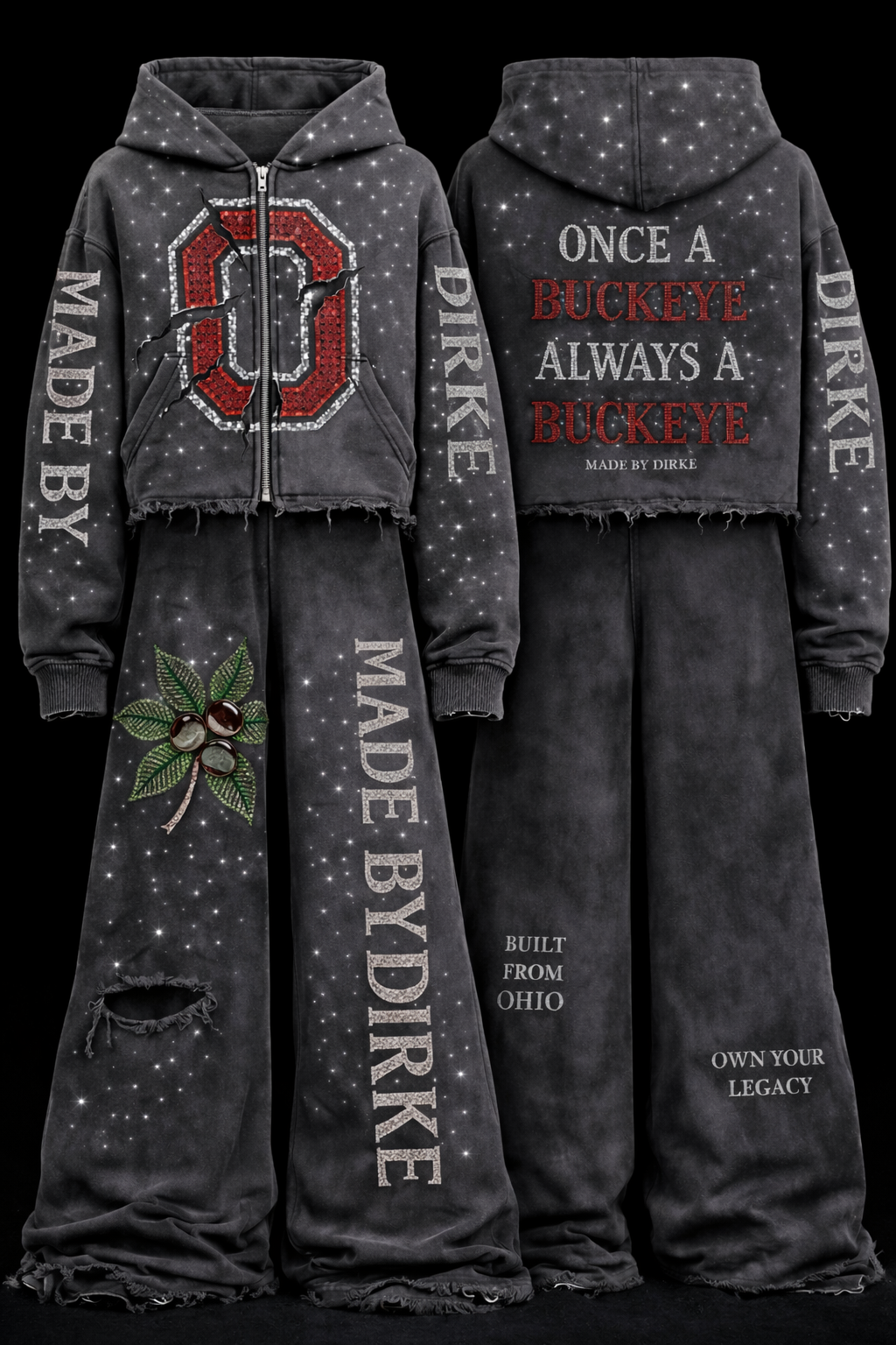 ONCE A BUCKEYE ZIP-UP SET