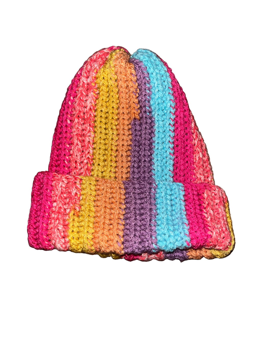“Sunset Carnival” Crochet Beanie – One of One