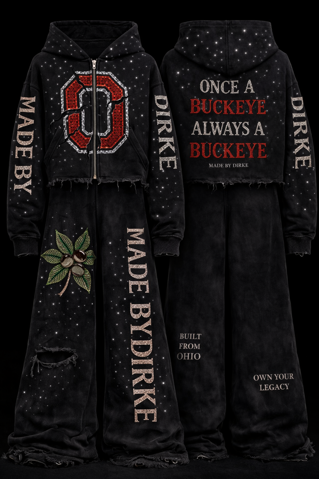 ONCE A BUCKEYE ZIP-UP SET