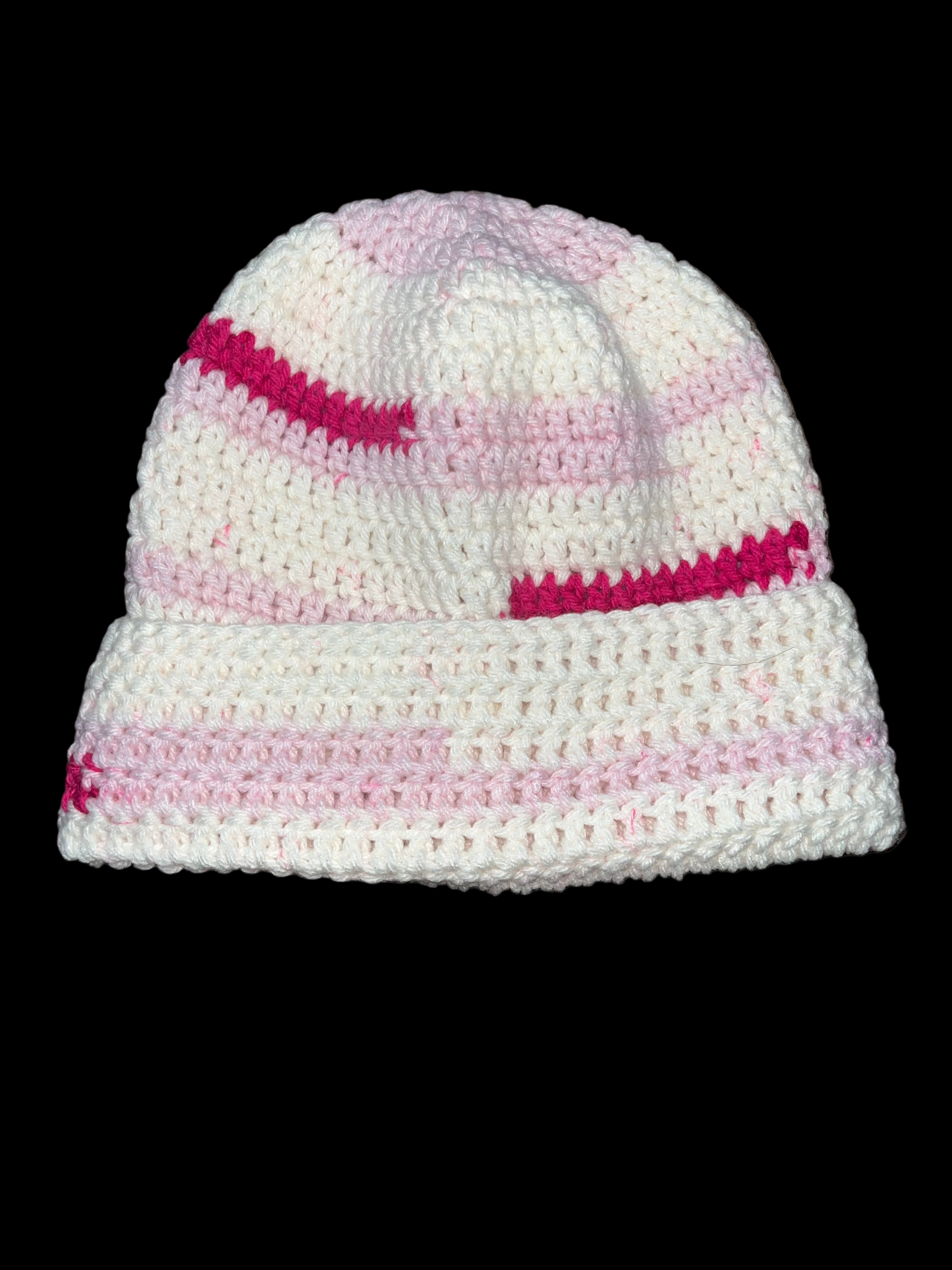 “Strawberry Milk” Crochet Beanie – One of One