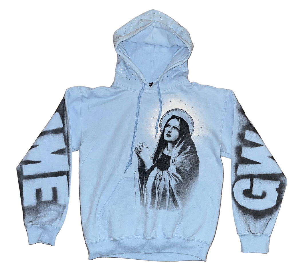 “Saint’s Prayer” Rhinestone Hoodie