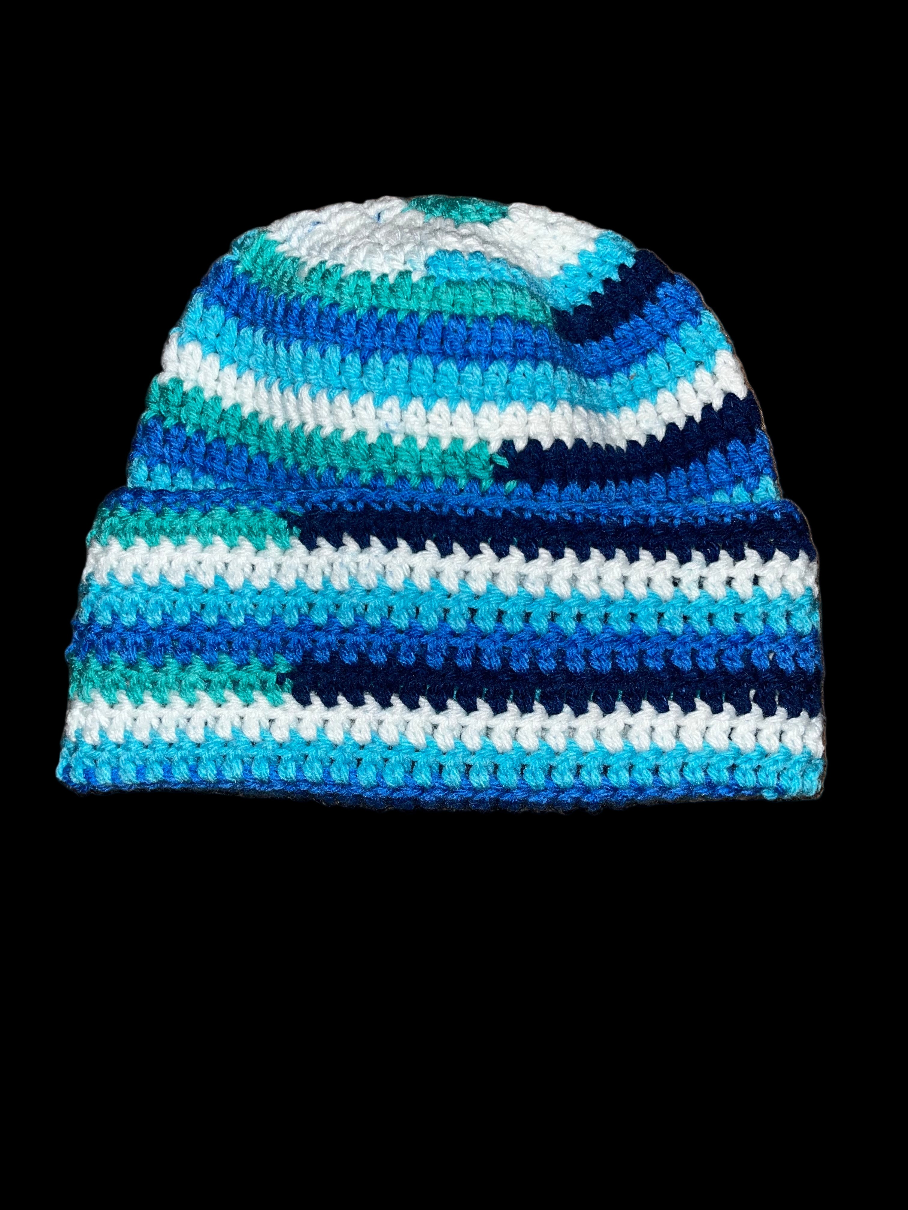“Wave Runner” Crochet Beanie – One of One