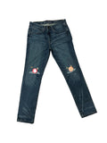 Distressed reworked Pin-nose Denim Jeans 34w 34L