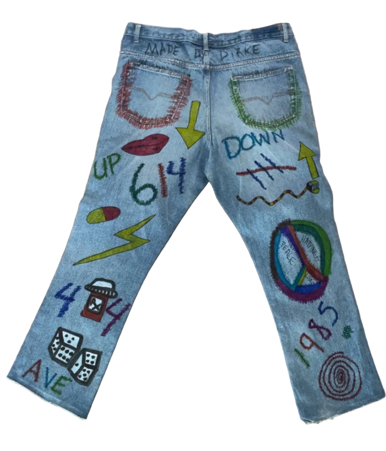 Hand-Painted Statement Denim – One of One 🔥 Size 36