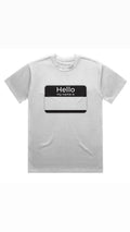 “Hello My Name Is” Graphic Tee W/ fabric marker